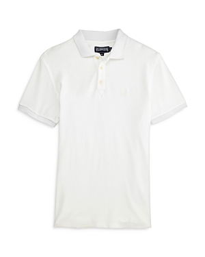 Vilebrequin Terry Cotton Pacific Polo Shirt In White
