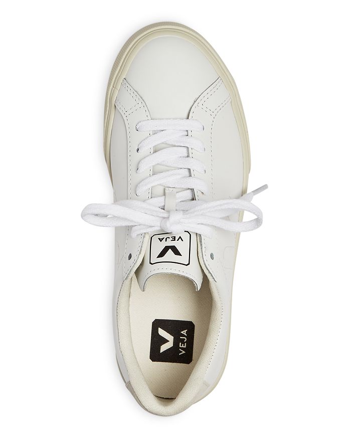 Shop Veja Women's Esplar Low Top Sneakers In White/white