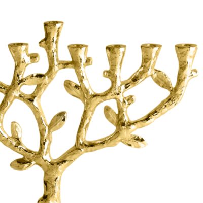 Tree of Life Menorah Gold