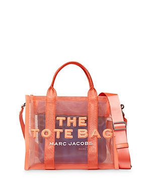 Marc Jacobs The Mesh Small Traveler Tote In Fusion Coral