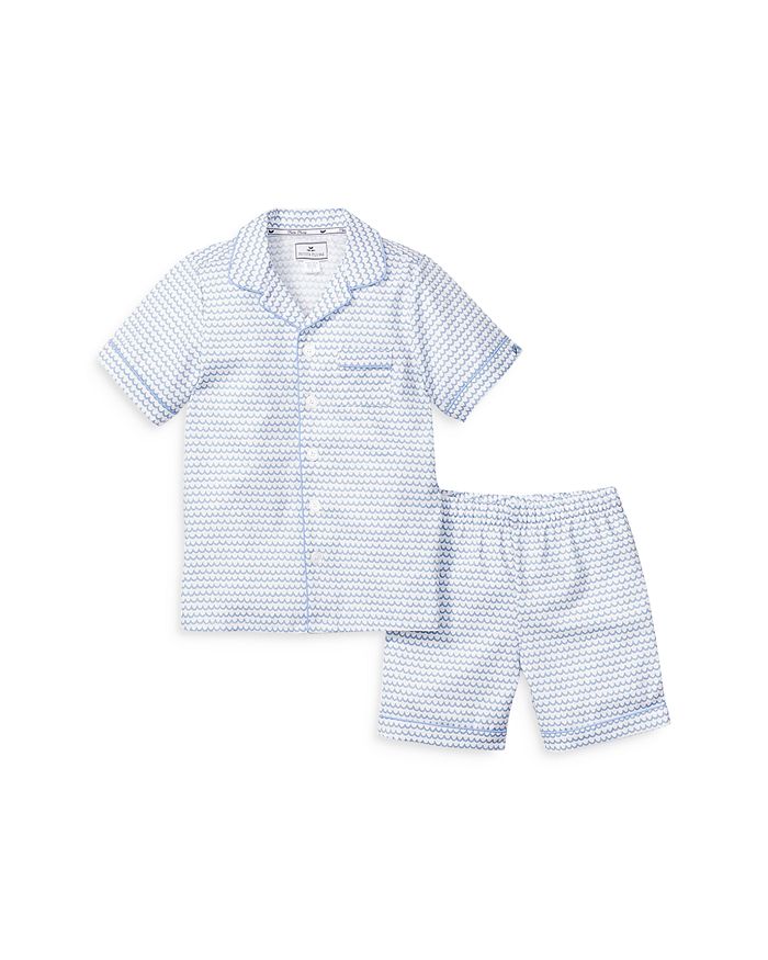 Shop Petite Plume Unisex La Mer Sleep Shorts Set - Baby, Little Kid, Big Kid In Blue