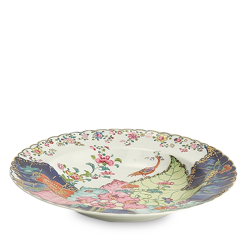 Mottahedeh Tobacco Leaf Rim Soup Plate In Multi