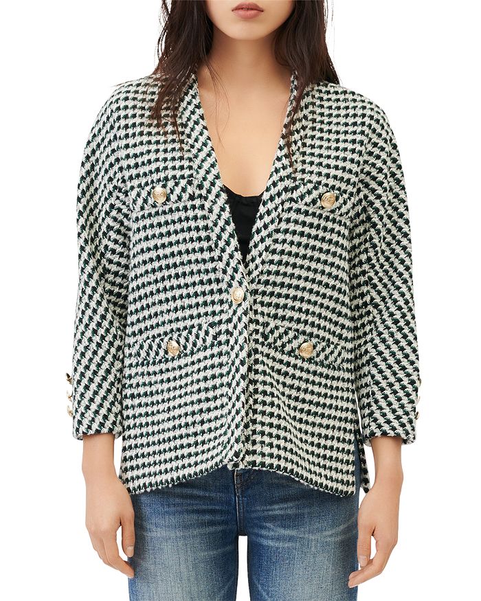 Maje Vip Cardigan Style Tweed Jacket | Bloomingdale's