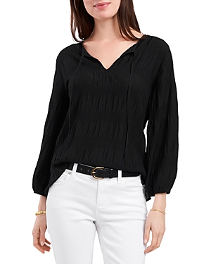 Vince Camuto Smocked Textured Blouse
