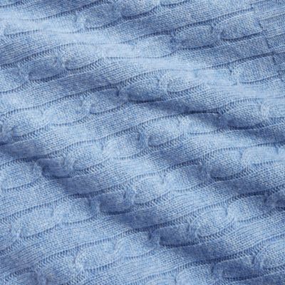 Cable Cashmere Throw Blanket