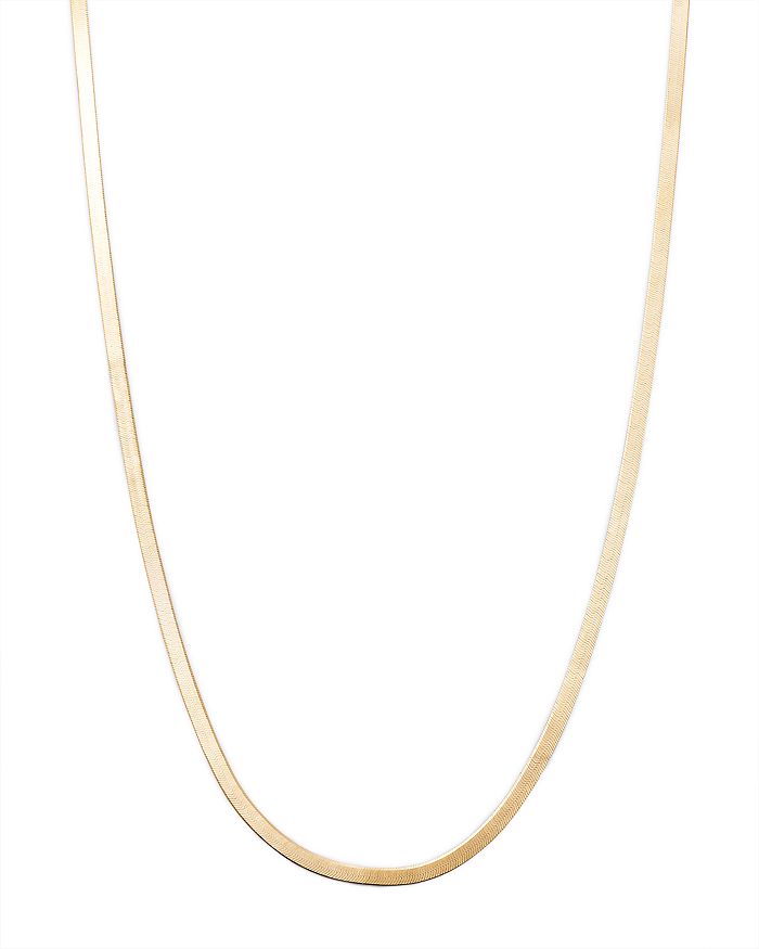 Moon & Meadow 14k Yellow Gold Herringbone Chain Necklace, 16 - 100% Exclusive
