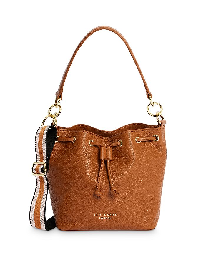 Ted Baker Branded Strap Leather Bucket Bag | Bloomingdale's