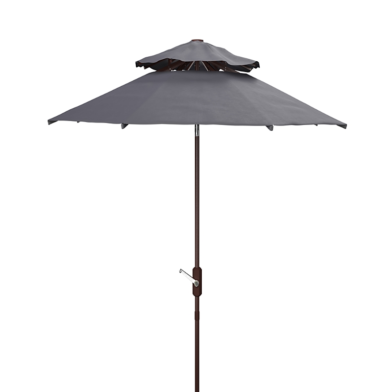 Safavieh Athens 9 Ft Tabletop Umbrella In Navy/white