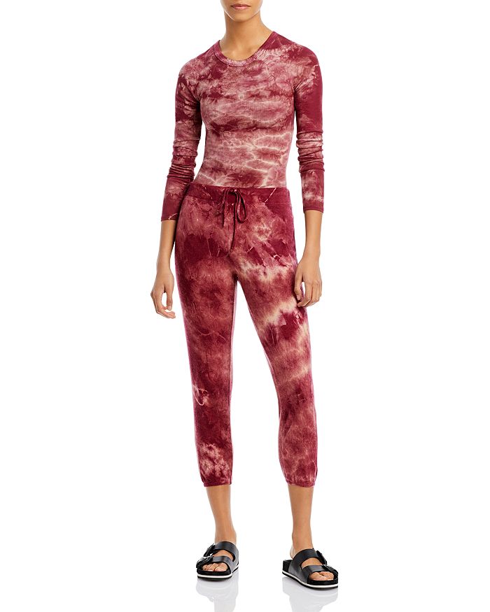 Enza Costa Ion Tie Dye Ribbed Top and Jogger Pants | Bloomingdale's