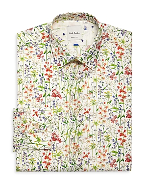 Paul Smith Soho Floral Garden Print Slim Fit Shirt In Light Floral