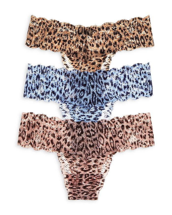 Cosabella Never Say Never Cutie Thong, Pack Of 3 In Animal Print