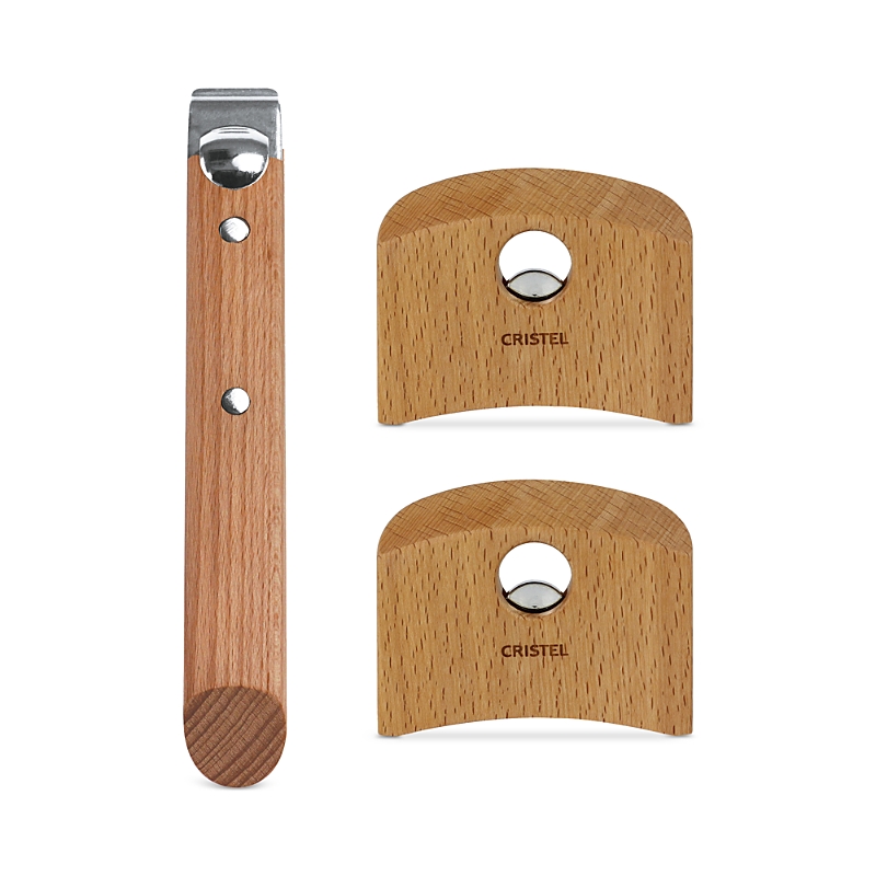 Cristel Casteline Wood Handle Set In Beech
