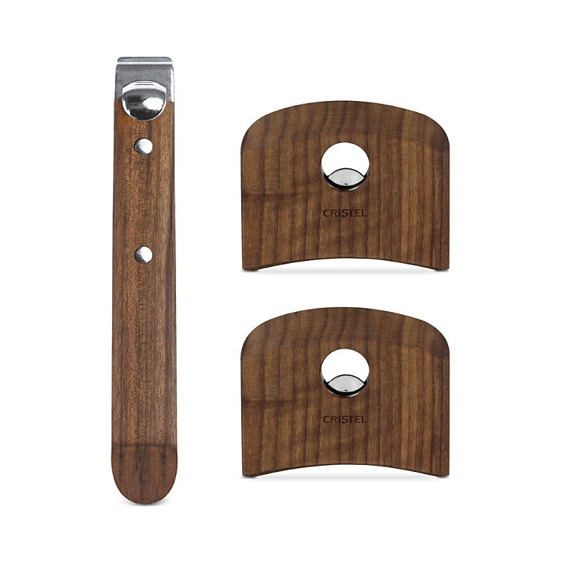 Cristel Casteline Wood Handle Set In Walnut