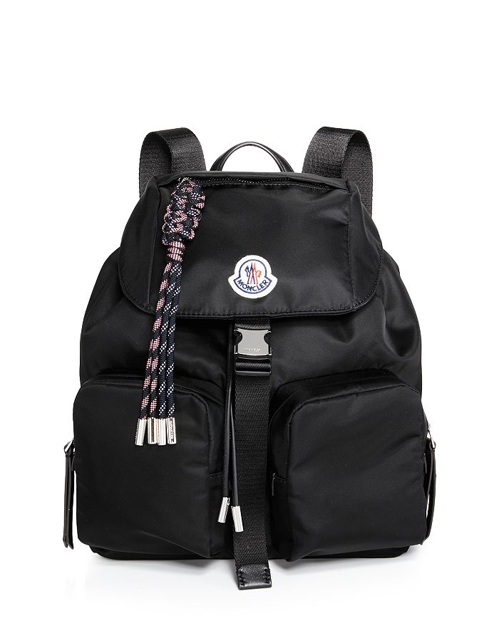 Moncler Large Dauphine Nylon Backpack In Black