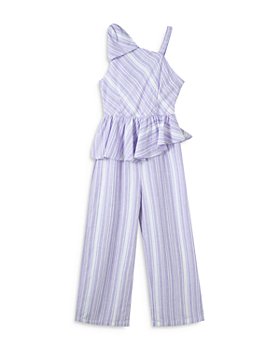 Saks Fifth Avenue Girls Clothing Jumpsuits Little Girls Abella Embroidered Striped Jumpsuit 