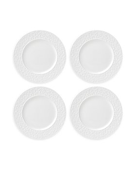 Dessert，Set of 4 8 Inch Small Plates Set for Salad Marble Black LE TAUCI Ceramic Salad Plates Appetizer Plates