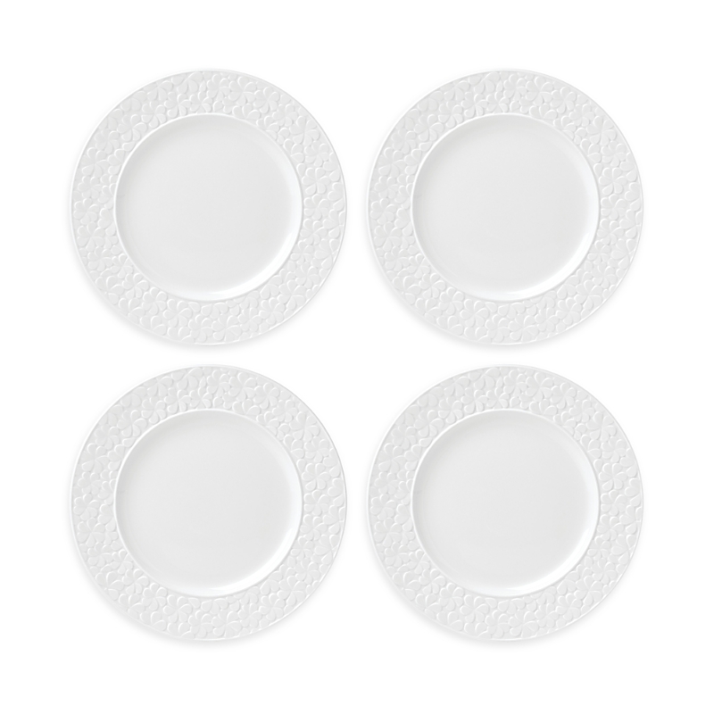 Kate Spade Blossom Lane 4-piece Accent Plate Set In White