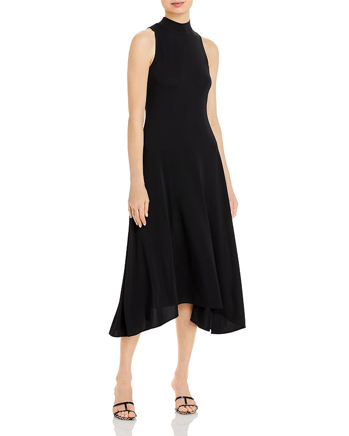 Theory Fluid Knit Mock Neck Midi Dress | Bloomingdale's