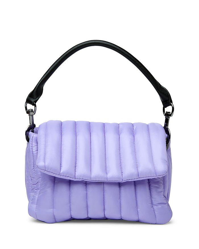 Think Royln Quilted Shoulder Bag In Shiny Lavender/gunmetal