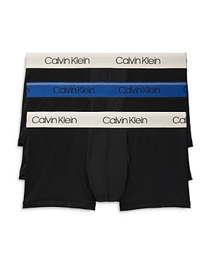 CALVIN KLEIN MICROFIBER STRETCH WICKING LOW RISE TRUNKS, PACK OF 3,NB2569