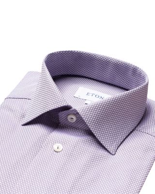 Slim Fit Textured Solid Shirt
