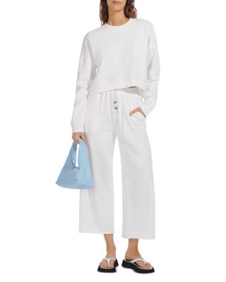 STAUD - Cropped Wide Leg Sweatpants