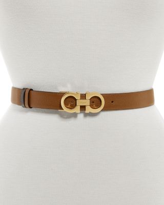 Salvatore Ferragamo Women's Double Gancini Leather Belt | Bloomingdale's