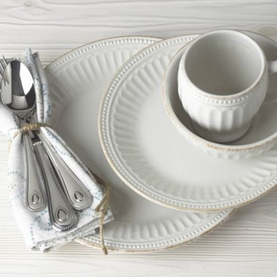French Perle Groove 4 Piece Place Setting