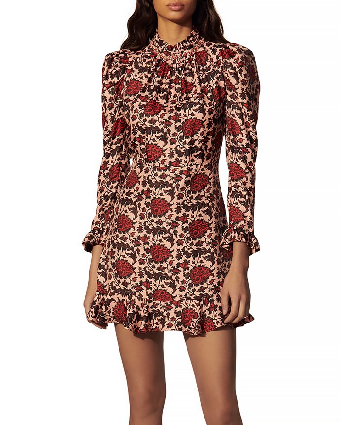 Sandro short top printed dress