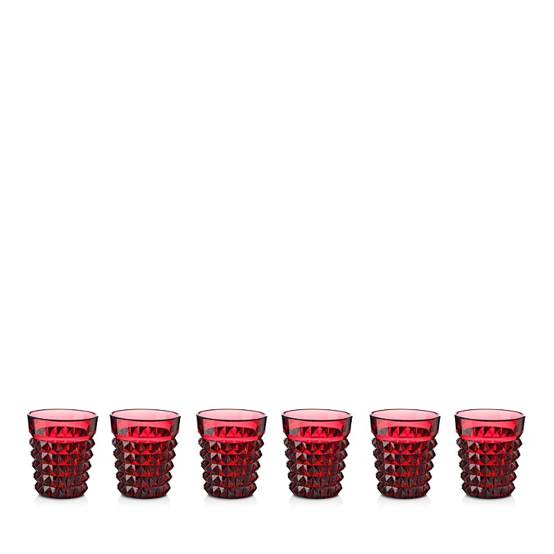 Mario Luca Giusti Acrylic Palazzo Acrylic Tumbler, Set Of 6 In Red