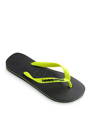 Havaianas Men's Brazil Logo Flip-flop Sandals Men's Shoes In New Graphite