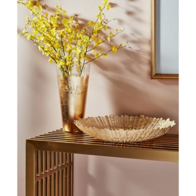 Rufolo Glass Gold Large Serving Bowl