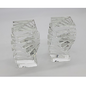 Shop Tizo Design Crystal Glass Twisted Book End, Pair