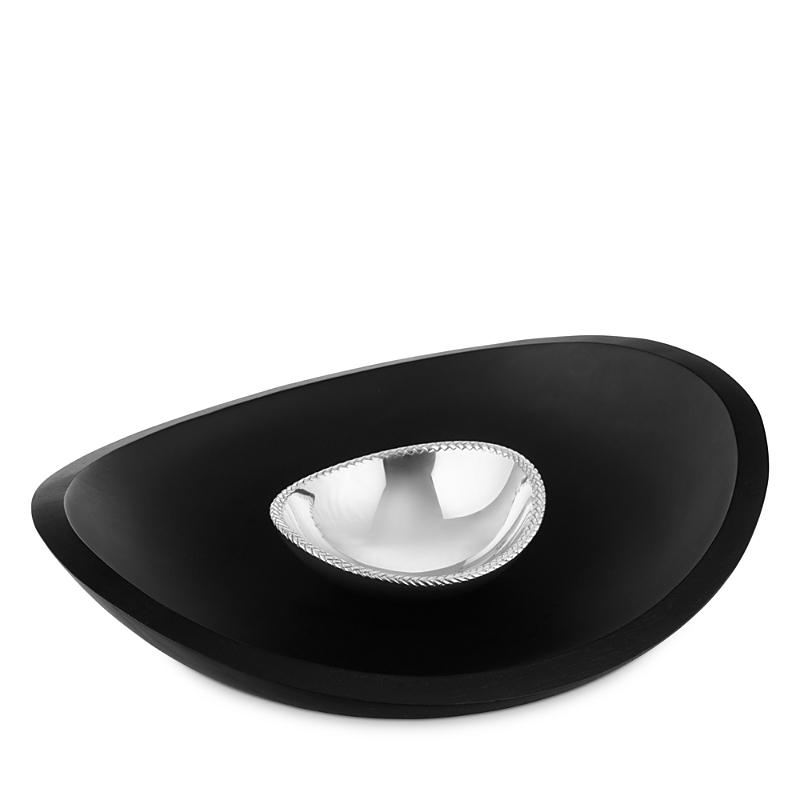 Nambe Braid Noir Chip & Dip Bowl - Exclusive In Black