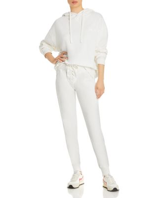 all white jogging suit