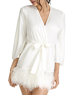 Shop Rya Collection Swan Cover Up Robe In Ivory