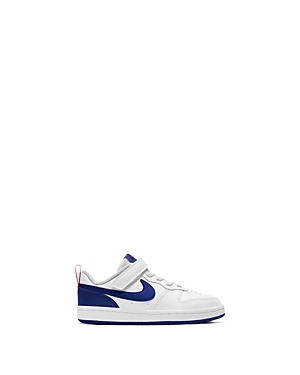 Nike Little Boys Court Borough Low 2 Casual Sneakers From Finish Line In White/blue