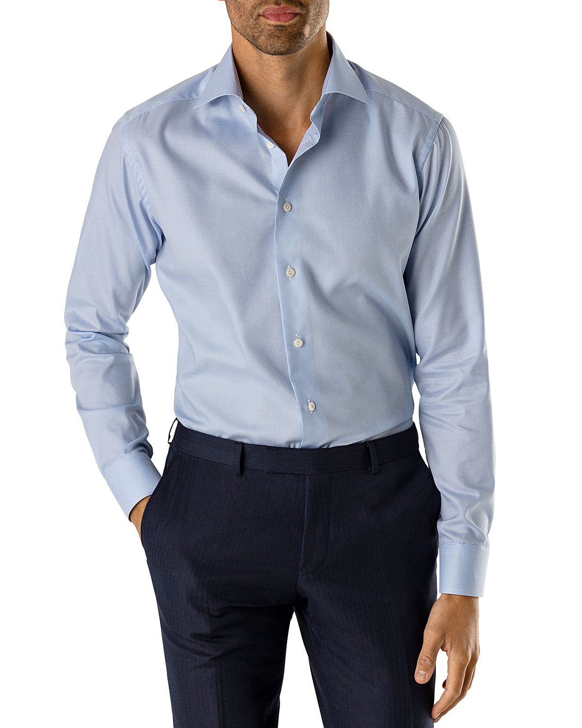 Eton Slim Fit Micro Houndstooth Dress Shirt