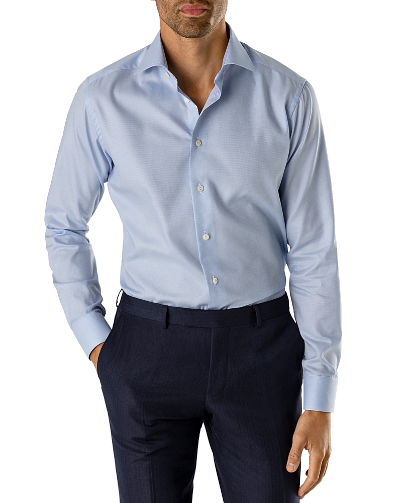 Eton Slim Fit Micro Houndstooth Dress Shirt