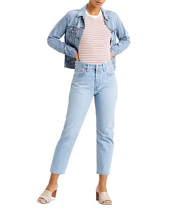 Levi's 501 Original High Rise Cropped Straight Leg Jeans in Luxor Ra |  Bloomingdale's