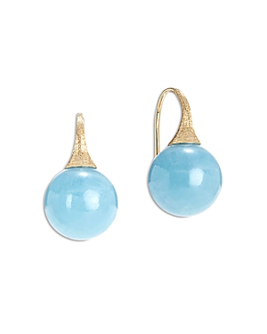 Marco Bicego 18k Yellow Gold Africa Boule Aquamarine Drop Earrings