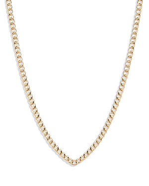 Shop Zoë Chicco 14k Yellow Gold Simple Gold Curb Link Chain Necklace, 16
