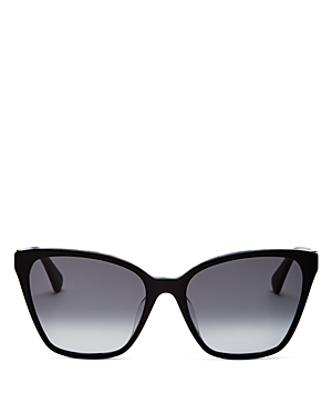 Kate Spade Women's Cat Eye Sunglasses, 56mm In Black /dkgray Gradient