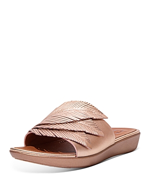 Fitflop Women's Sola Feather Slide Sandals In Rose Gold