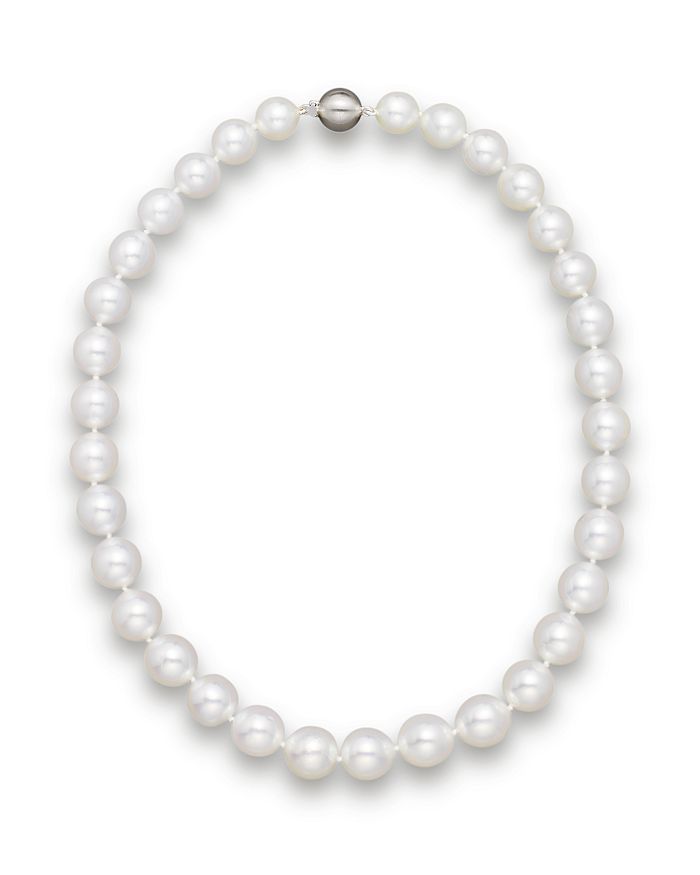 Bloomingdale's Cultured White South Sea Pearl Necklace In 14k Yellow Gold, 18