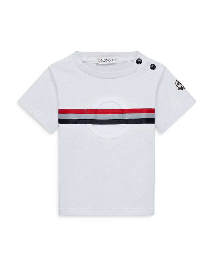Moncler Unisex Striped Tee - Baby In White