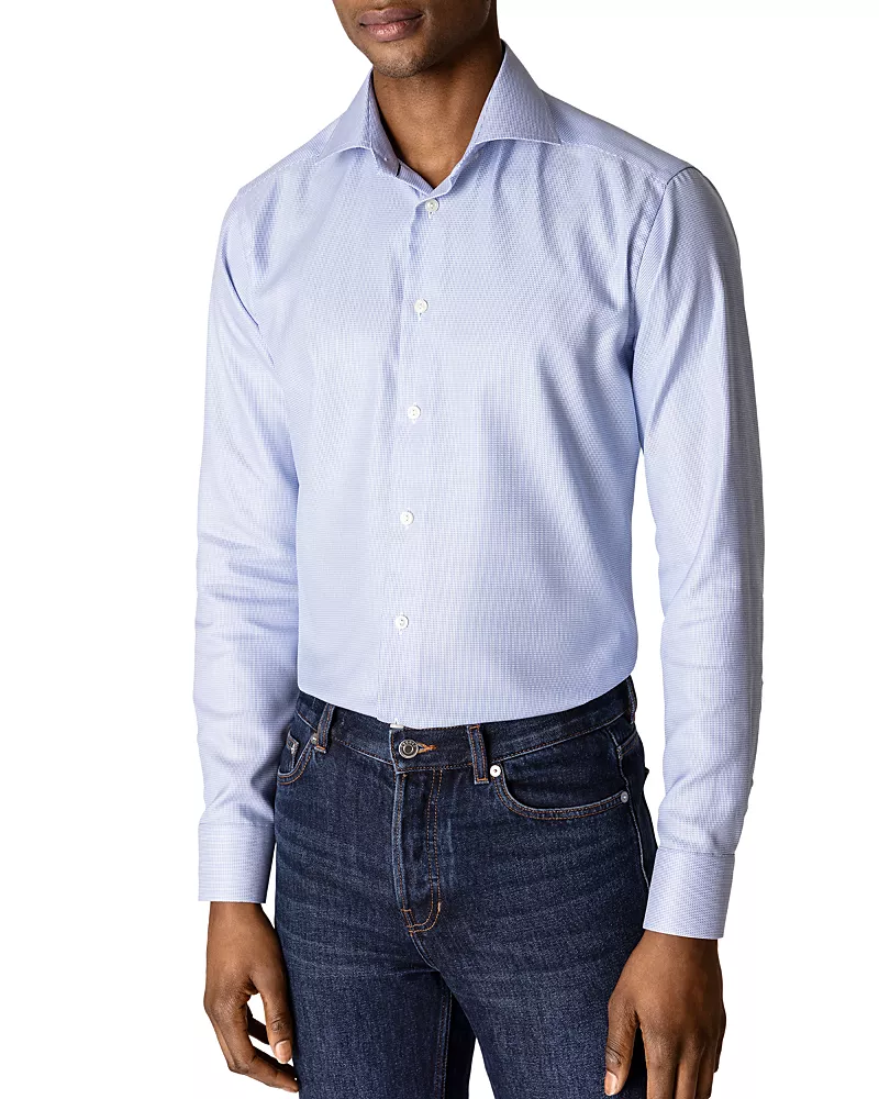 Eton Slim Fit Houndstooth Dress Shirt