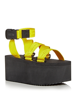 Moschino Women's Logo Tape Strap Platform Sandals
