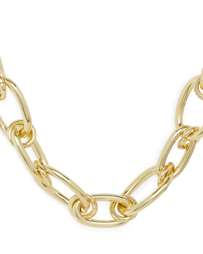 Aqua Graduated Chain Link Collar Necklace In Gold Tone, 19-22 - 100% Exclusive In Gold