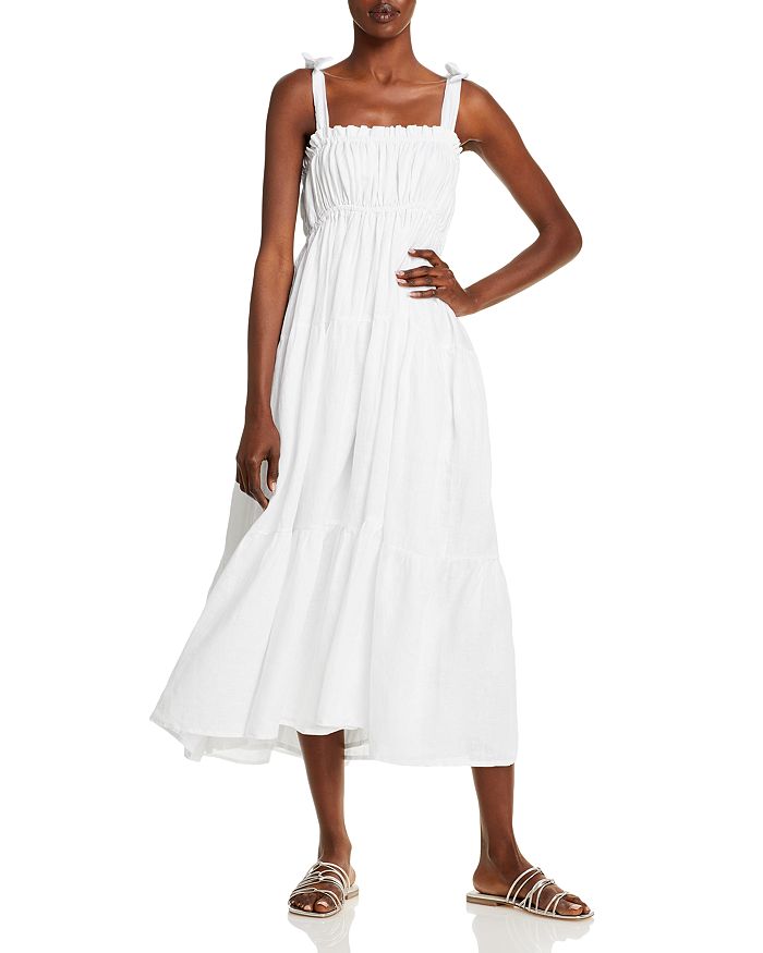 Faithfull the Brand Bellamy Linen Midi Dress | Bloomingdale's